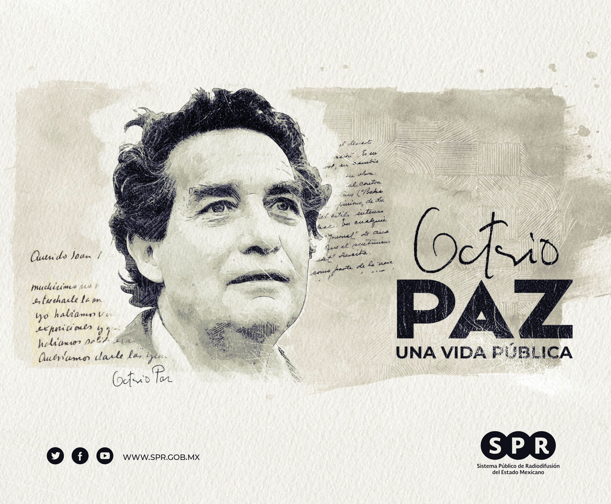 <i>Canal Catorce</i> del SPR estrenará el documental “Octavio Paz. Una vida pública”, el 19 de abril, en el marco de su 25 aniversario luctuoso