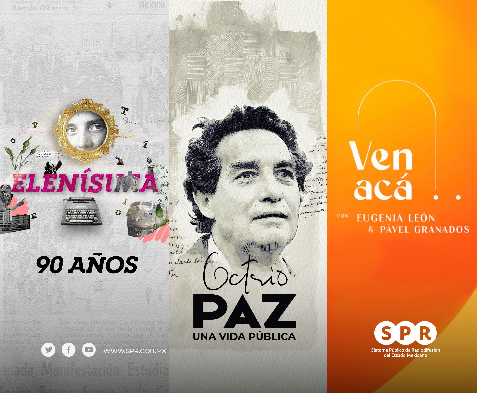 Canal Catorce, del SPR, transmitirá este 19 de abril programación cultural especial sobre Elena Poniatowska, Octavio Paz y la serie “Ven Acá”: la apuesta más ambiciosa de los medios públicos en cultura y entretenimiento
